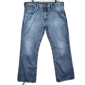 Silver Jeans Co Zac Western Glove Works Men's Blue Denim 38X32